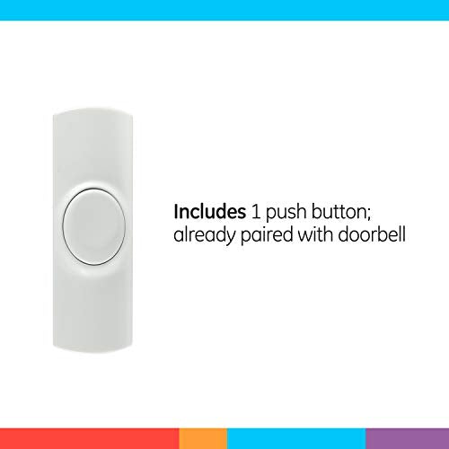 Wireless Doorbell Kit with 2 Push Buttons, 8 Melodies, 4 Volume Levels, 150 Ft Range, White O89759