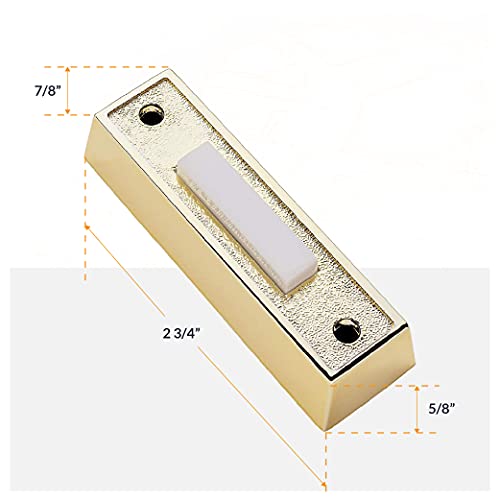 Wired Doorbell Chime Kit with Transformer and Lighted Push Button, White F530919