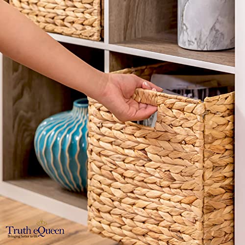 Wicker Storage Baskets for Shelves, 12x12x12 In, 6Pcs U7792