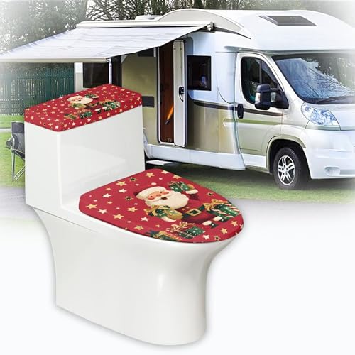 Christmas Toilet Lid and Tank Cover Set for Bathroom Decor Q334993