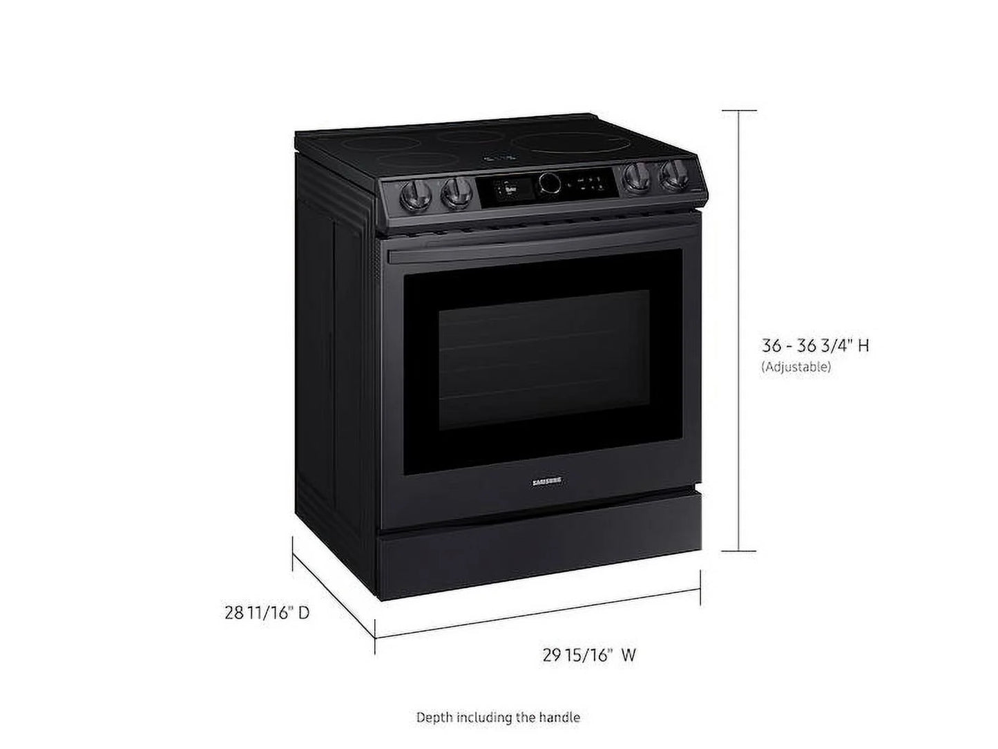 6.3 cu. ft. Smart Slide-in Induction Range, Black Stainless S256