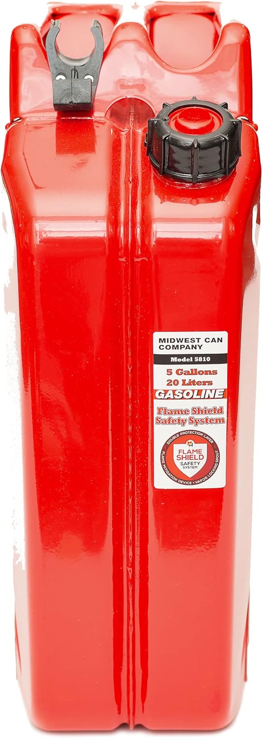 5-Gal Metal Gas Can with Spout (4 Pack) E91121