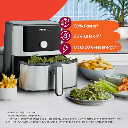 Air Fryer 4QT with 6-in-1 Functions, Stainless Steel B7840