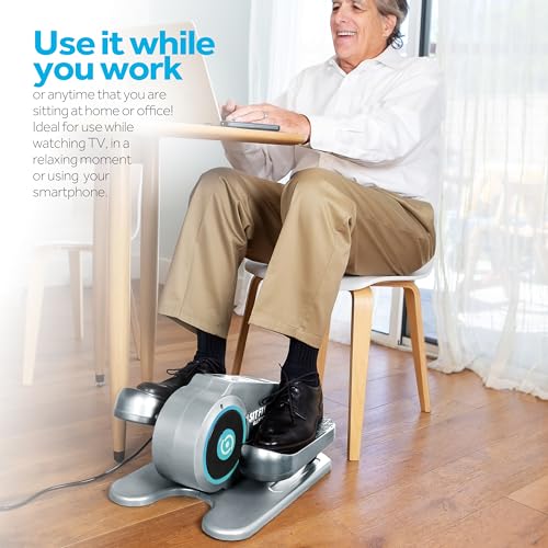 Foot Pedal Exerciser for Seniors, Under Desk Elliptical Exercise Bike E24923