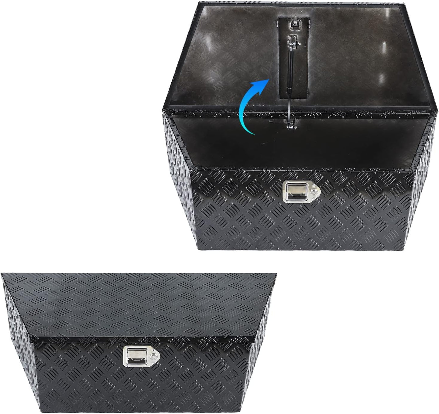 Trailer Tongue Tool Box with Lock and Keys, 39" x 16.5" x 12", Black C723008