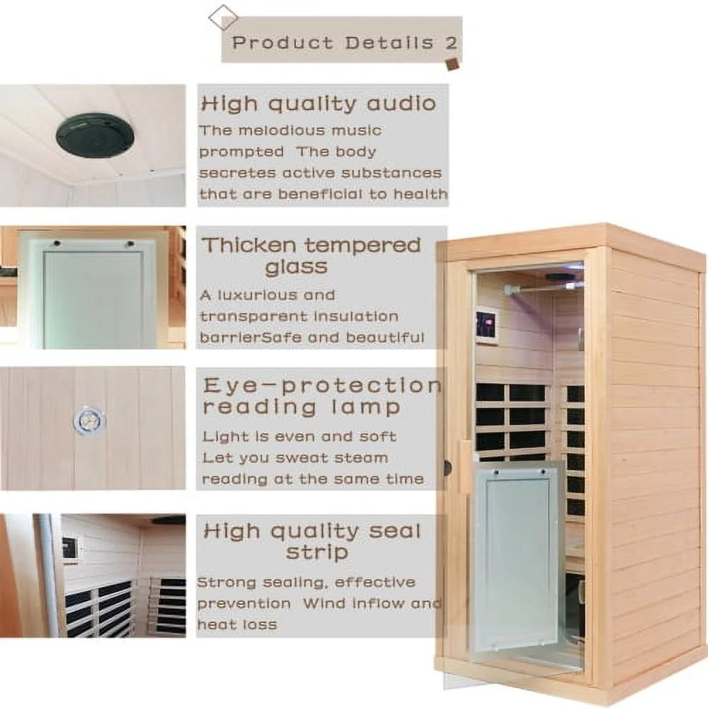 Far Infrared Sauna Room for Home Relaxation with Intelligent Control Panel L871