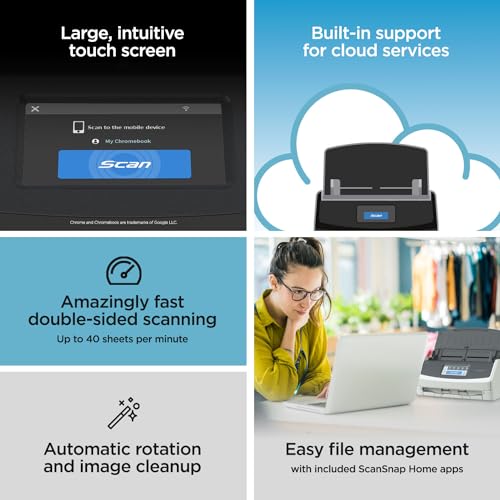 Wireless Document Scanner with Touchscreen and Auto Document Feeder I397