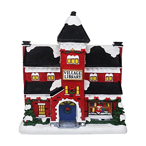 Lighted Musical Snow Village with Animated Kids Sledding A910926