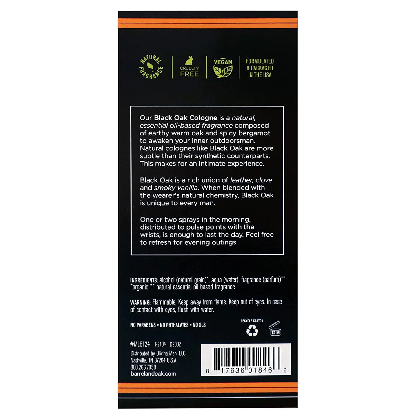 Men's Black Oak Cologne 2.7 fl oz Y666850