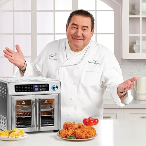 Extra Large French Door Air Fryer Toaster Oven Combo, 26QT Capacity, Stainless Steel P863569