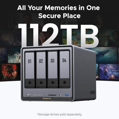 4-Bay Desktop NAS with 10GbE and 2.5GbE, 8GB DDR5 RAM, Diskless P326