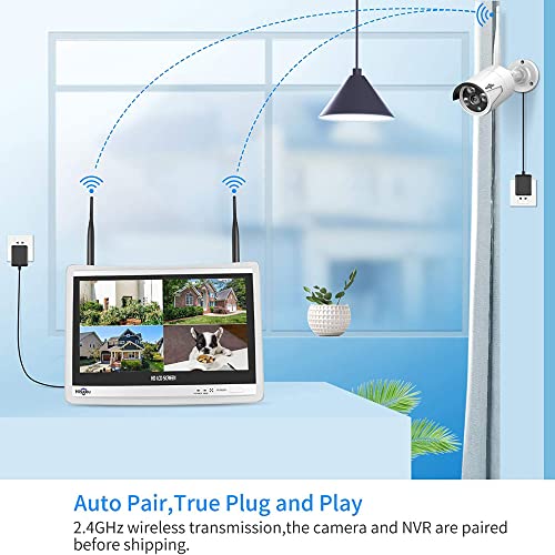 Wireless Security Camera System, 4K NVR, 4Pcs 3MP Night Vision WiFi Cameras D47166