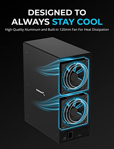 USB 3.2 5-Bay SATA Hard Drive Docking Station, Trayless, USB-C 10Gbps P669