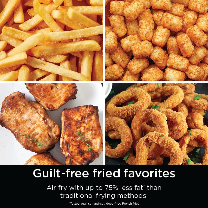 Air Fryer, 8 QT DoubleStack 2-Basket, 6-in-1, Roast & Bake, Dishwasher Safe N927