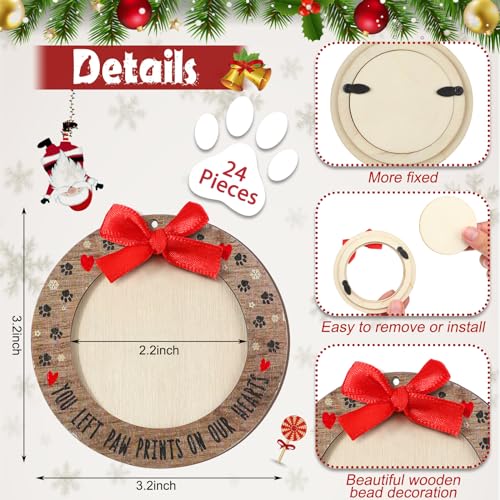 24 Pcs Christmas Photo Ornament Frames for Baby First Christmas Tree Keepsake F1934