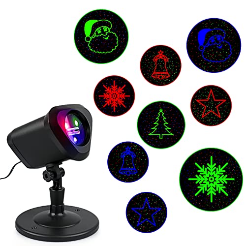 Christmas Laser Lights Red and Green Star Show for Indoor Outdoor Decor O2184