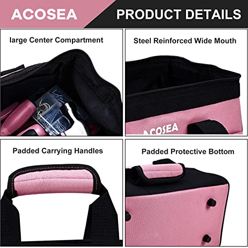 Pink Tool Bag, 13 Inch with 12 Storage Pockets Q571145