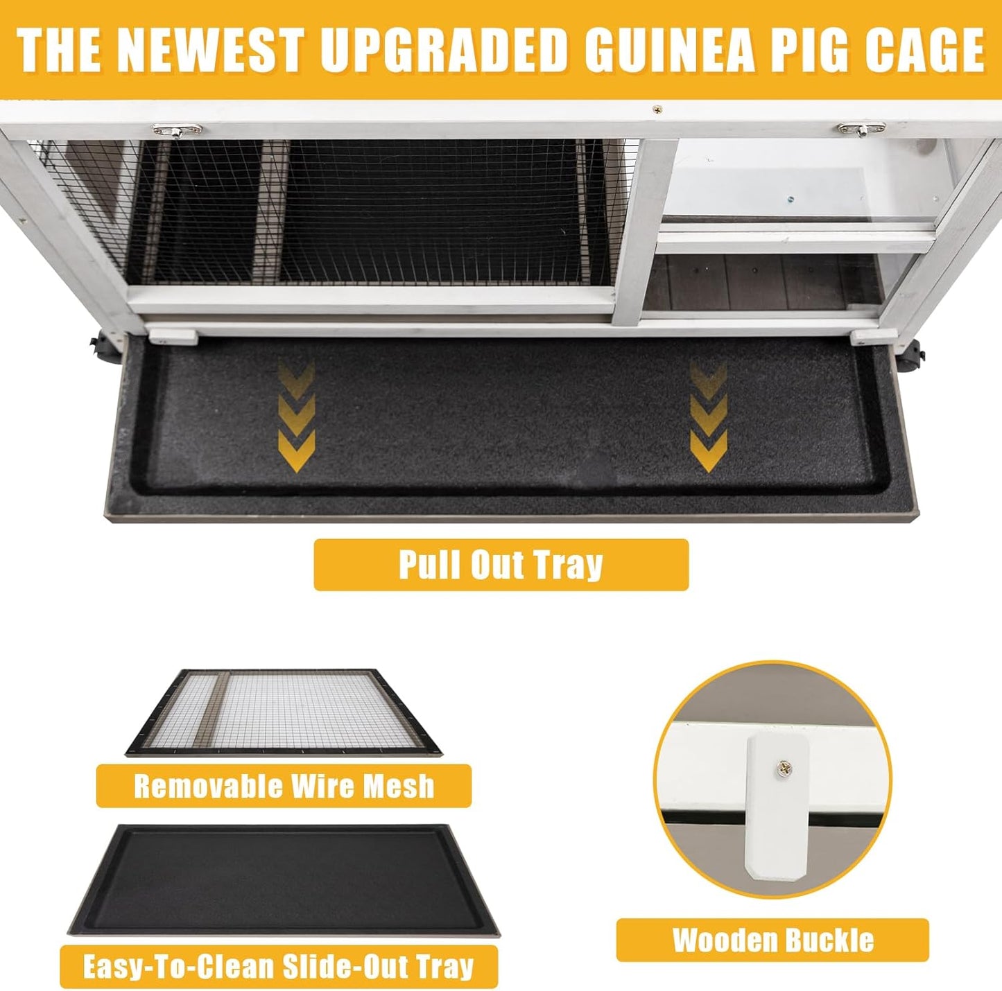 Guinea Pig Cage with Wheels and Pull Out Tray F827565