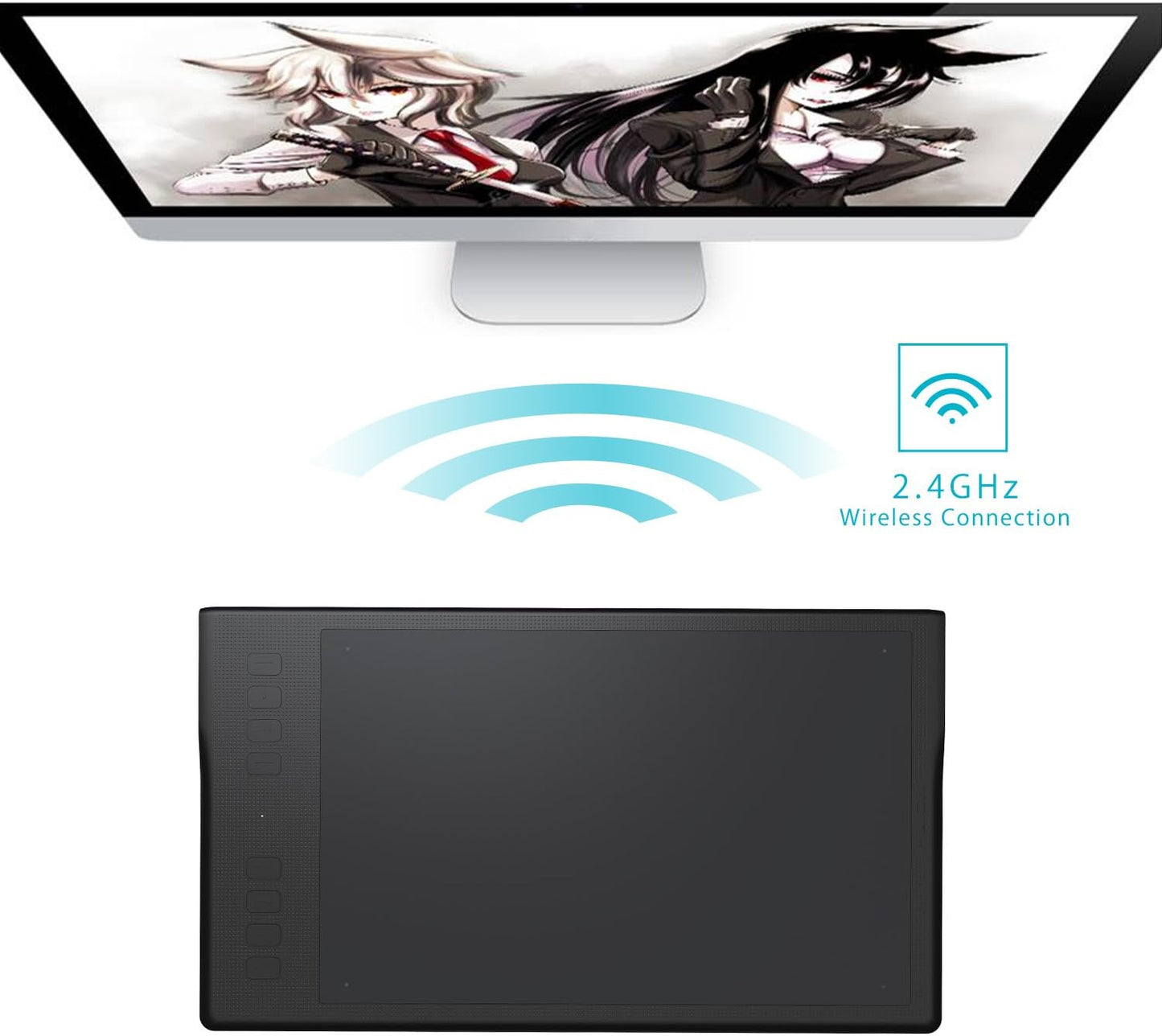Wireless Graphic Drawing Tablet with 8192 Pressure Sensitivity, 11 x 6.87 inches S359425