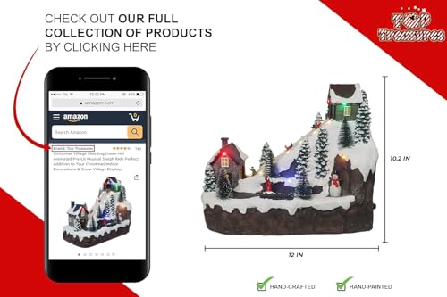 Lighted Musical Snow Village with Animated Kids Sledding A910926