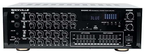 Rockville SINGMIX 5 2000w Bluetooth DJ/Pro/Karaoke/Home Amplifier Mixer Receiver