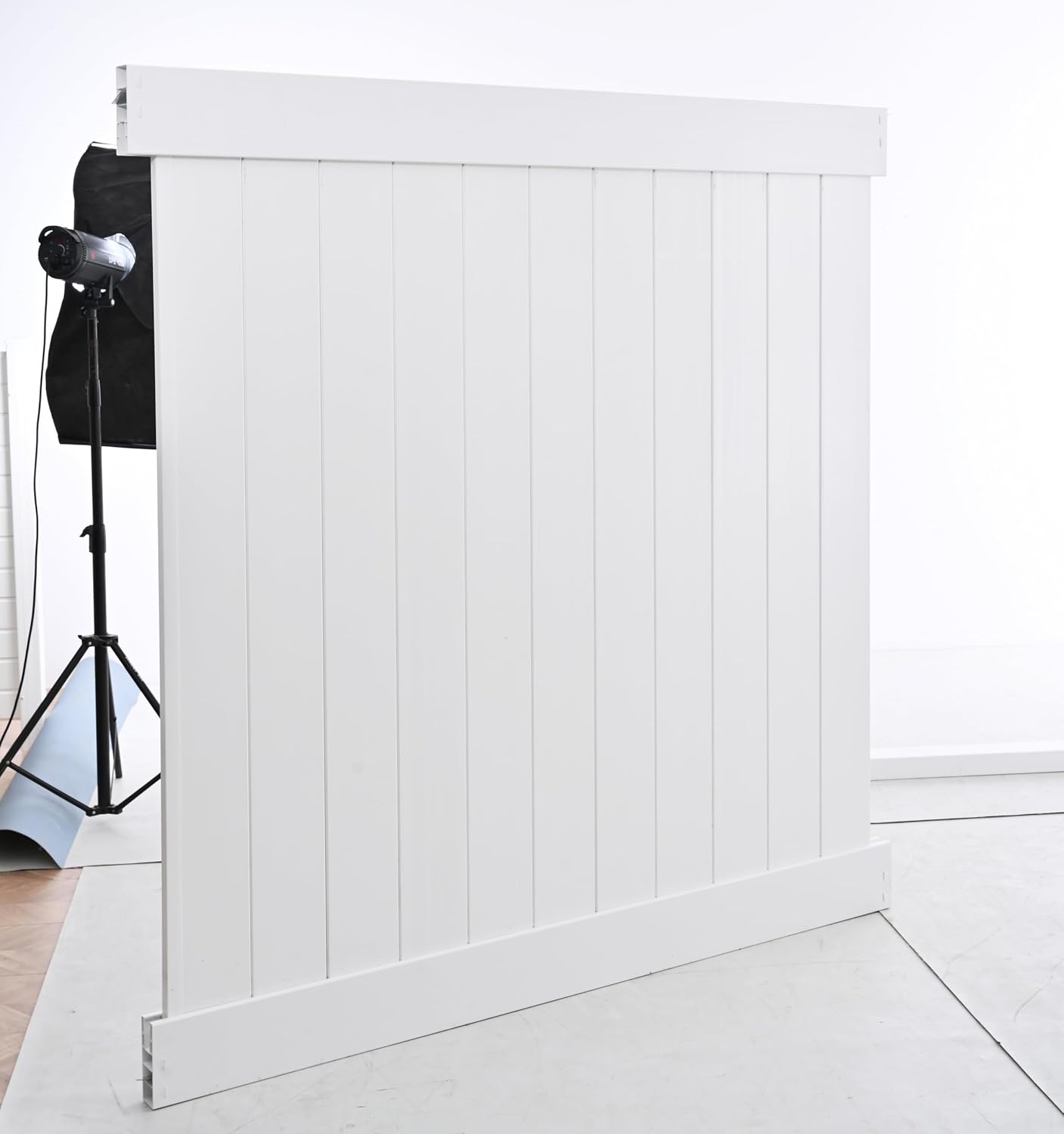 White Vinyl Privacy Fence Panels 6ft H x 6ft W, 2 Pack F91464