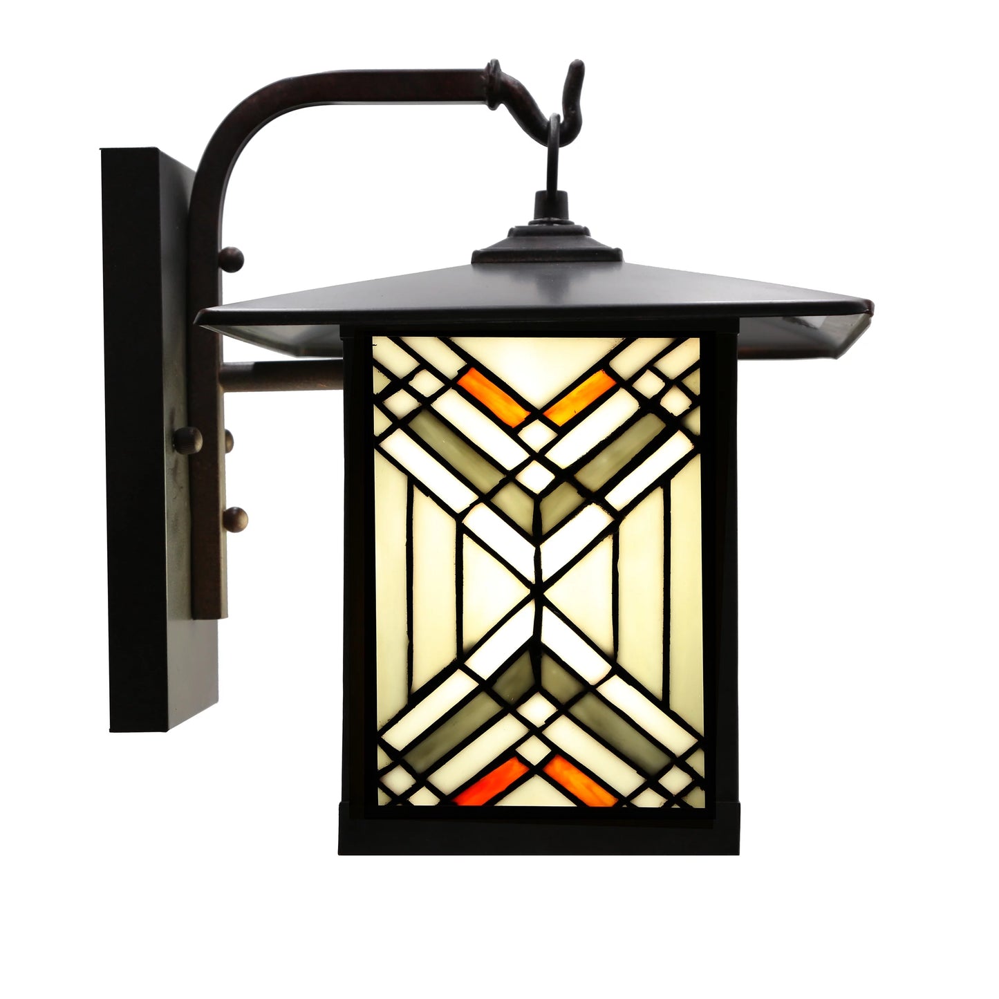 Outdoor Mission Stained Glass Wall Sconce G321