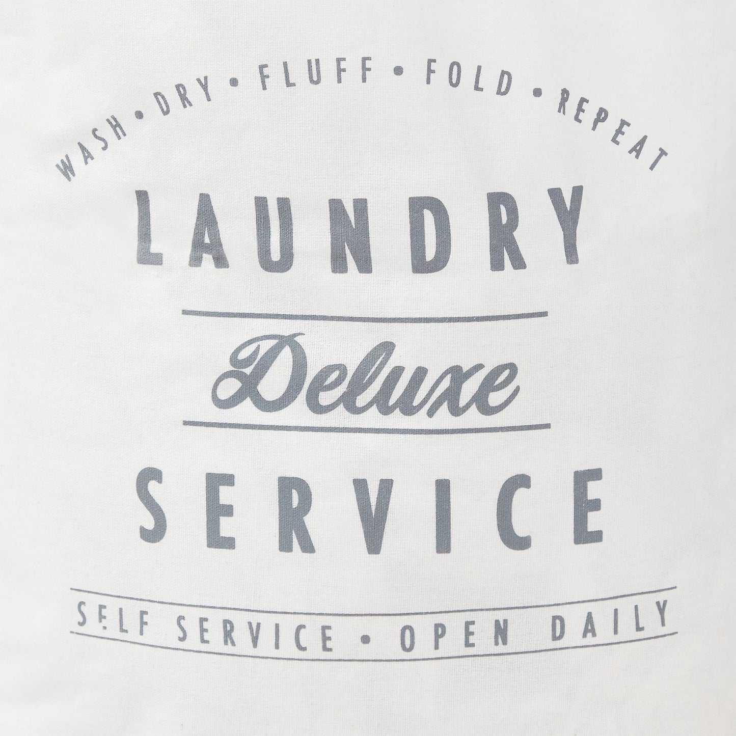 Canvas Laundry Hamper 16 x 25 Ivory Grey U406027