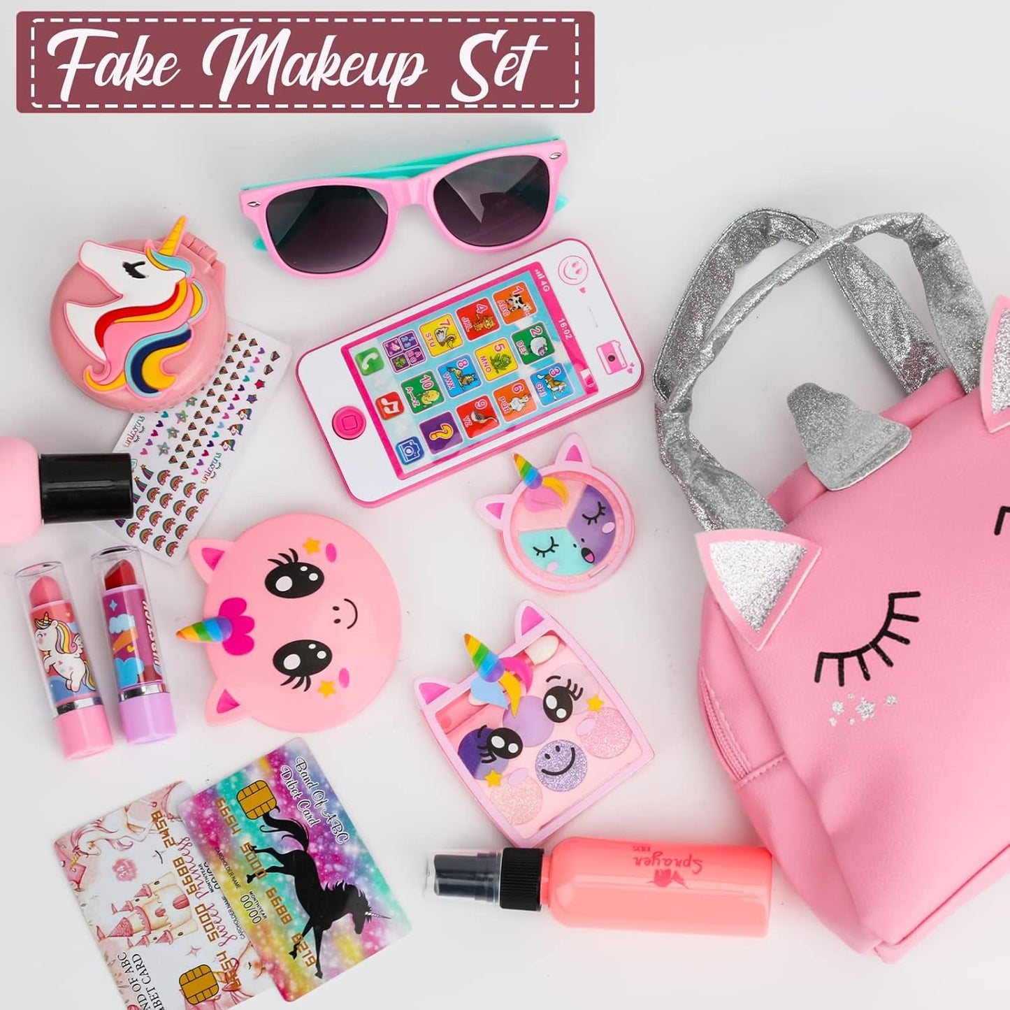 Pretend Makeup Purse Playset for Toddler Girls I897