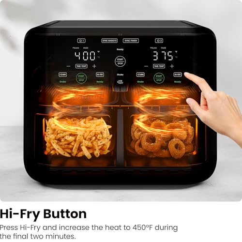 6 Quart Dual Basket Air Fryer with Digital Touchscreen D53063