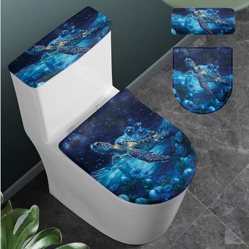 Christmas Toilet Lid and Tank Cover Set for Bathroom Decor Q334993