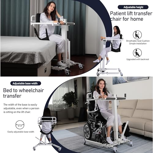 Patient Lift Transfer Chair for Home, Bathroom, Bedside, Shower, and Car Q90917