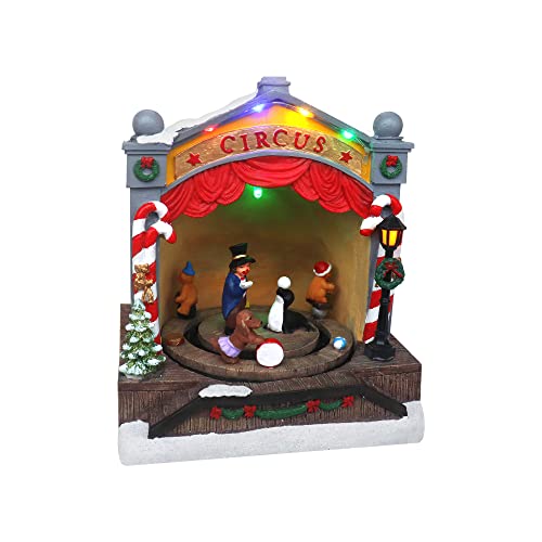 Lighted Musical Christmas Village Collectible Building Houses M7013