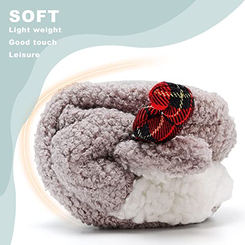 Women's Fuzzy Reindeer House Slippers Indoor Shoes S5360