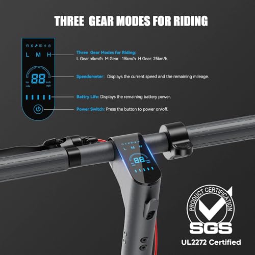 Electric Scooter for Commuting, 15.5 MPH, Dual Braking M716