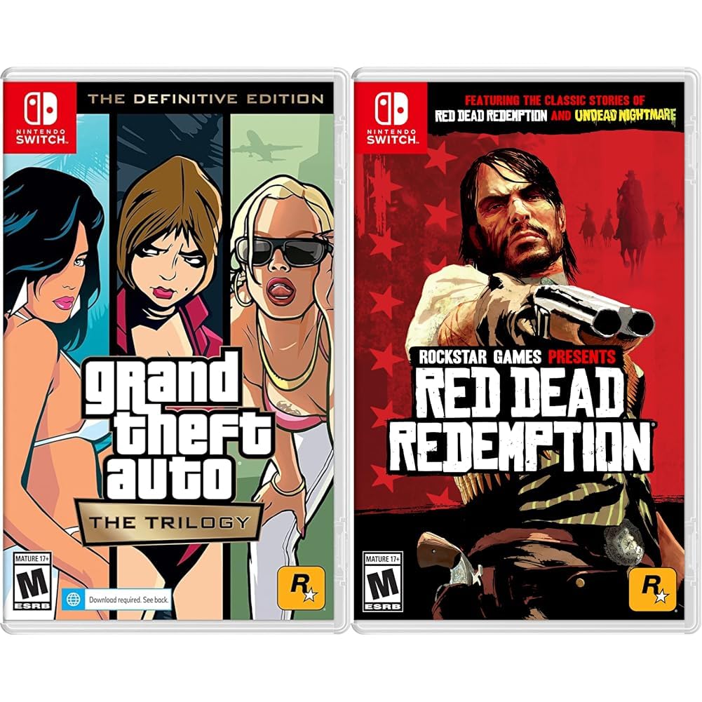 Grand Theft Auto: The Trilogy - Definitive Edition - Nintendo Switch and Red Dead Redemption - Complete Single Player Experiences