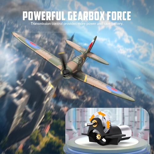 RC Plane 3 Channel Remote Control Airplane Fighter Toy, 2.4GHz 6-axis Gyro, Easy to Fly for Adults Kids Beginners Q215470