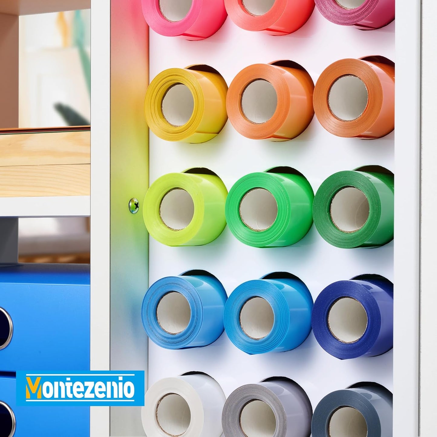 Rolling Craft Storage Cart with 23 Vinyl Roll Holder and Wheels I155108