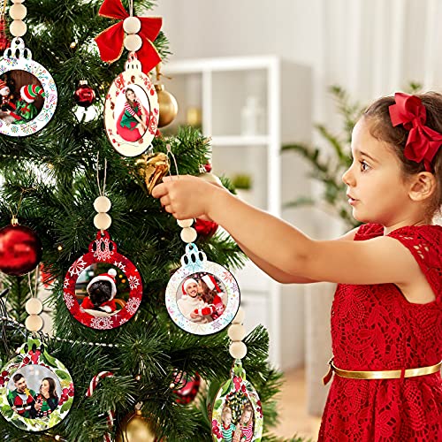 24 Pcs Christmas Photo Ornament Frames for Baby First Christmas Tree Keepsake F1934
