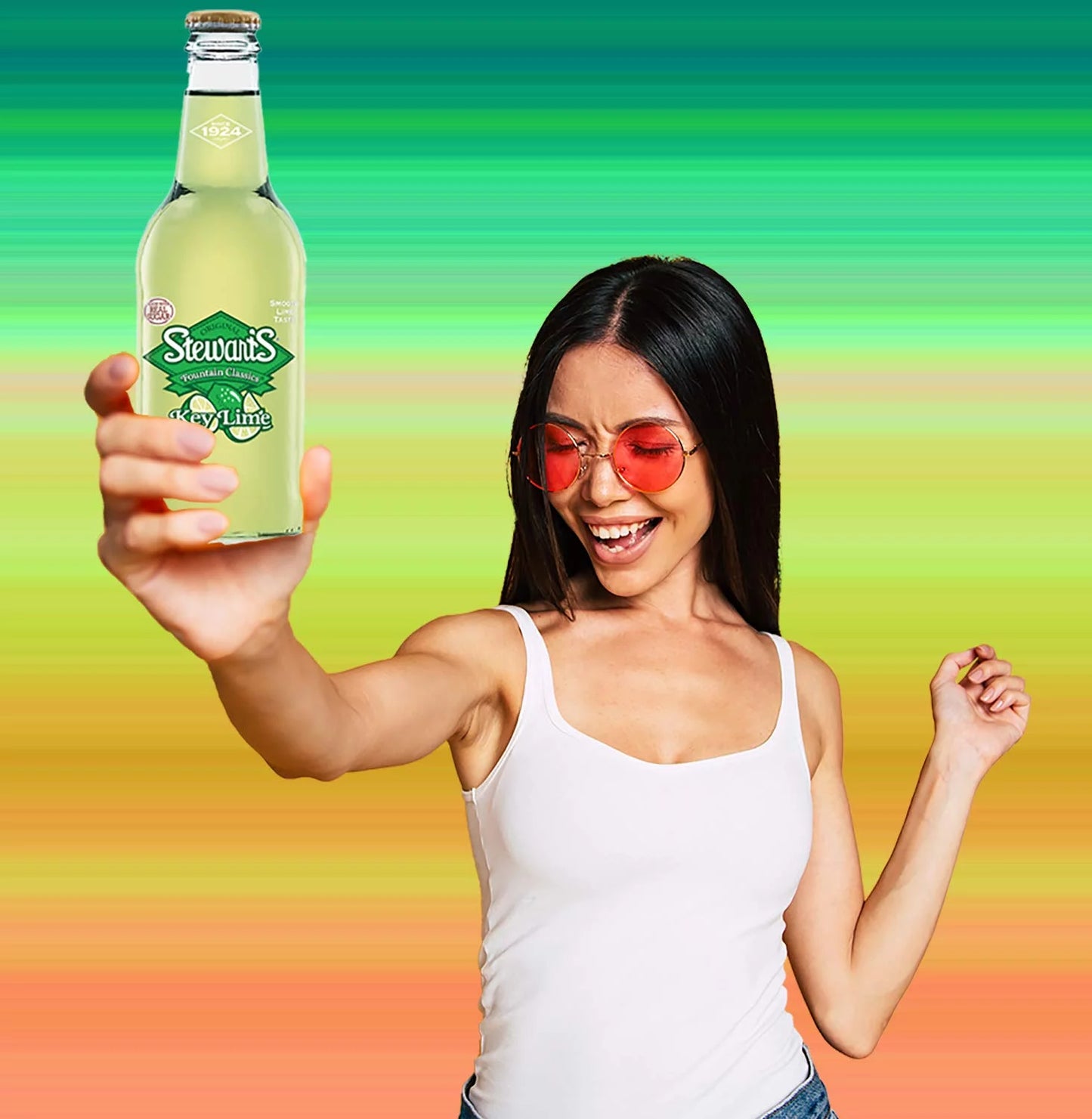 Key Lime Soda, 12 fl oz, 12 Glass Bottles, All Natural Family Pack T98896