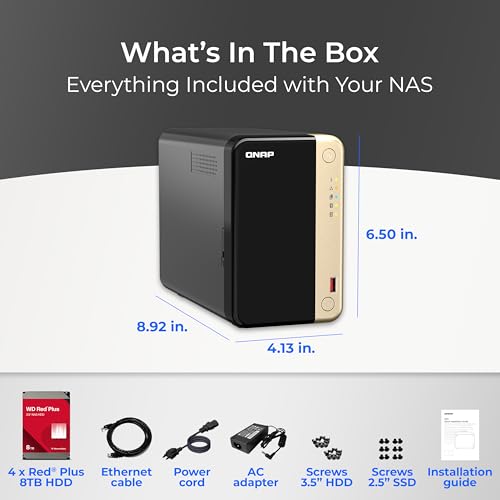 4 Bay Desktop NAS with Intel Celeron Quad-core Processor and Dual 2.5GbE F683073