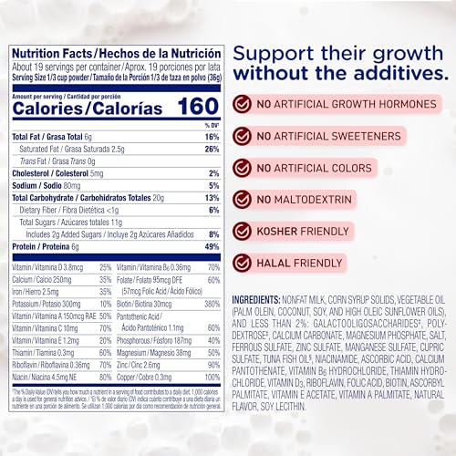 Toddler Nutritional Drink Powder with DHA and Prebiotics, Non-GMO, 24 Oz Can D1154