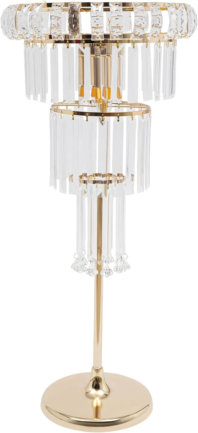 Gold Crystal Flower Stand for Wedding Centerpieces, 4-Tier L4244