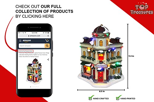 Lighted Musical Christmas Village Collectible Building Houses M7013