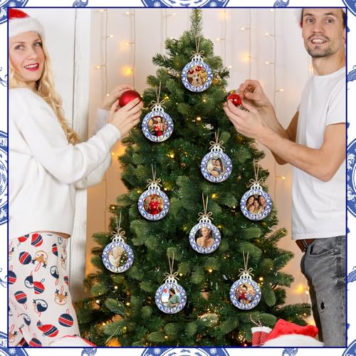 24 Pcs Christmas Photo Ornament Frames for Baby First Christmas Tree Keepsake F1934