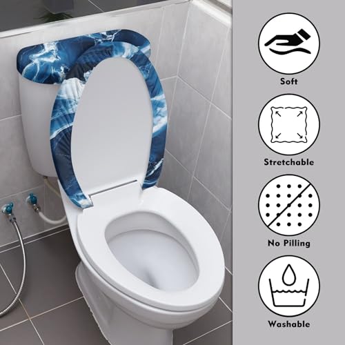 Christmas Toilet Lid and Tank Cover Set for Bathroom Decor Q334993