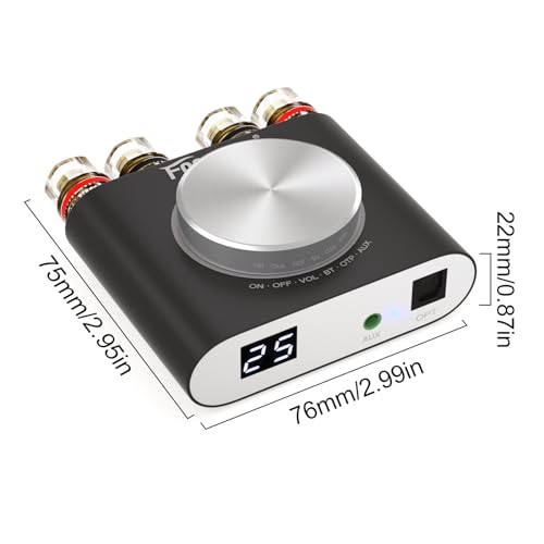 160W Mini Bluetooth 5.0 Power Amplifier, 2 Channel Stereo Hi-Fi Digital Amp W6936