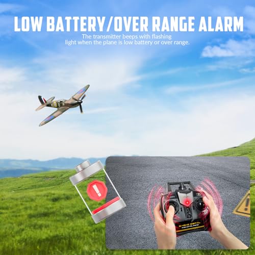RC Plane 3 Channel Remote Control Airplane Fighter Toy, 2.4GHz 6-axis Gyro, Easy to Fly for Adults Kids Beginners Q215470