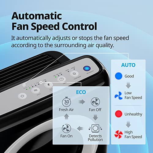 HEPA Air Purifier with Air Quality Monitoring and Auto Mode H968730