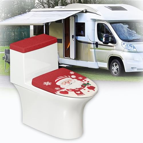 Christmas Toilet Lid and Tank Cover Set for Bathroom Decor Q334993